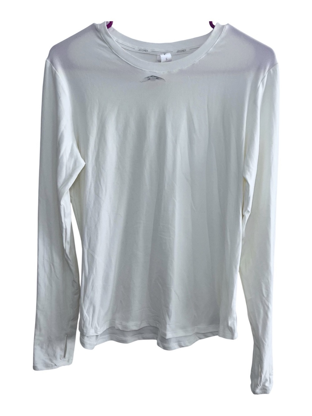 Jockey White Long Sleeve Crew Tee
